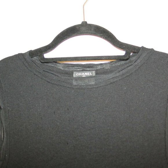 CHANEL classic knit little black dress sz 4 (38) - Picture 2 of 8